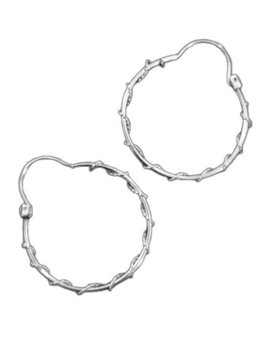 Jewelry - 10k White Gold Twisted Vine Hoops